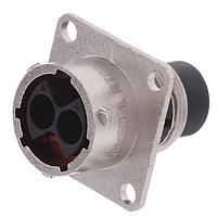 Amphenol SINE Systems RT00122PNH Connectors Receptacle, Square Flange, 4 (2+2) Position, Male, Shell Size 12