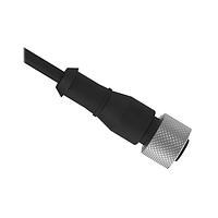 Banner Engineering MQDC-406-PUR Sensor Cables / Actuator Cables Cordset: Single Ended M12; 4-pin Straight Female; 2 m (6.56 ft) 4x22 Black PUR Jacket; Nickel-Plated Brass Coupling Nut