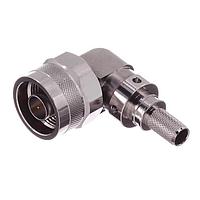 Amphenol Times Microwave Systems EZ-300-NMH-RA-X Connectors N-male (plug) right angle, crimp connector, non-solder pin, no braid trim