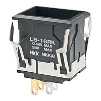 NKK Switches LB16RKG01 Pushbutton Switches STD SIZE PUSHBUTTON SNAP-IN