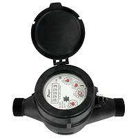 Dwyer WPT-B-C-06-1 Multi-Jet Plastic Water Meter for Potable Water & Irrigation - Various Sizes (BSPT Male, 1/2 in, 1 gal/pulse)