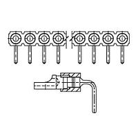 Mill-Max 380-10-104-10-003000 Unshrouded Low Profile RT Angle Solder Cup Header