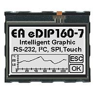 DISPLAY VISIONS EA eDIP160W-7LW Graphic LCD Modules 160x104 Intl.Blk/Wht FSTN White Bklght