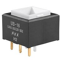 NKK Switches UB16SKG036G Pushbutton Switches LOW PROFILE PSHBTTN ILLMNTD/PC AND SLDR