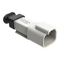Amphenol SINE Systems AT04-2P-SR01WHT Receptacle 2 Position, Receptacle, Pin, SR01 Strain Relief (Standard Seal), White Body