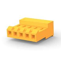 AMP Connectors - TE Connectivity 3-640426-5 Receptacle Housing CLOSED W/O TABS 5P L.R. orange 18 AWG