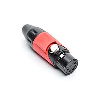Amphenol Audio AX5FB2M-AU Cable Connectors 5P SOCKET F PLUG BLKGLD W RED MRK SLV