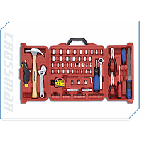 Crossman 99-060 90Pcs. Tool Set ( Drive Socket,Insert Bit,Drive,Measuring Tape,Hammer,Knife,Plier,File)