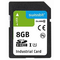 Swissbit SFSD008GL2AM1TO-E-5E-22P-STD SD Cards Industrial SD Card, S-56, 8 GB, 3D PSLC Flash, -25C to +85C