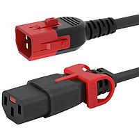 Schaffner IL13PS-C14-DUAL-LOCK-UC-3100-150 AC Power Cords C14 IEC LOCK+ DUAL LOCKING CONNECTOR, 3x1.00 mm sq., 1.5 m, Black