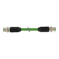 Murrelektronik 7000-44511-7960750 Sensor Cables / Actuator Cables M12 male 0 / M12 male, 0, shielded, Ethernet, PUR 2x2xAWG22 shielded gn UL,CSA+dragchain 7,5m