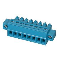 Same Sky (formerly CUI Devices) TBP02P1W-381-08BE Plugs Terminal block, pluggable, 3.81, plug, 8 pole, slotted screw, blue