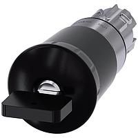 SIEMENS 3SU10501HU100AA0 Mushroom PUSHBUTTON, KEY RELEASE, BLK MH   40MM