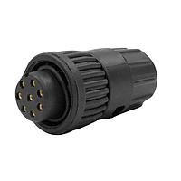 Switchcraft W6282-8SG-3DC Standard Circular Connector Mini-Con-X Cable End, 8-pin #20, Female, Solder Cup, Bulk