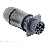Eaton Souriau-Sunbank UTSX7JC103W3S Receptacles Jam nut receptacle, with cable gland backshell, for 6 female contacts, IP68/69K
