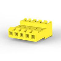 AMP Connectors - TE Connectivity 3-640600-5 Receptacle Housing FEED THRU WO TAB 5P L.R. yellow 20 AWG