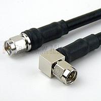 Fairview FMC0204240 SMA Male to RA SMA Male Cable LMR-240 Coax with Times Microwave Connectors