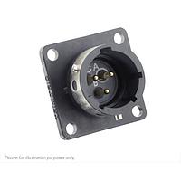 Eaton Souriau-Sunbank UTGX012D3P Receptacles Square flange receptacle, without backshell, with 3 male PCB contacts, IP68/69K in unmated conditions