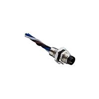 Amphenol LTW 8-04PMMS-SH7001 Straight M8 Circular Metric Connector, A Code, Metal, 3A, 04 pins, Male Connector, Male Contact, Hexagonal, M8*0.5, Screw Thread, Solder, Receptacle, Rear Fastened, Panel Thickness 4.5, IP67 Unmated