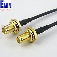 Fairview FMC1212174 SMA Female Bulkhead to SMA Female Bulkhead Cable RG174 Coax