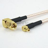 Fairview FMC1928315LF RA MMCX Plug to RA SMC Plug Cable RG-316 Coax and RoHS