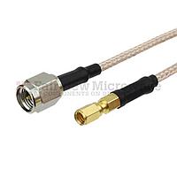 Fairview FMC0234315LF SMA Male to SSMC Male Cable RG-316 Coax and RoHS Compliant