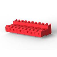 AMP Connectors - TE Connectivity 4-640601-0 Receptacle Housing FEED THRU WO TAB 10P L.R. red 22 AWG