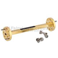 Fairview SMF-15S001-03 WR-15 Waveguide Section 3 Inch Length Straight Using UG-385/U Flange With a 50 GHz to 75 GHz Frequency Range in Instrumentation Grade