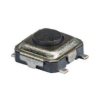 Same Sky (formerly CUI Devices) TS21-34-035-BK-160-SMT-TR Tactile Switches 3.4 x 3.4 mm, 0.35 mm Actuator Height, 160 gf, Surface Mount, SPST, Black