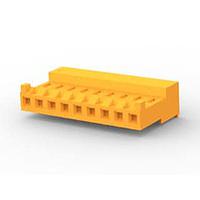 AMP Connectors - TE Connectivity 3-643817-9 Receptacle Housing CLOSED WITH TABS 9P L.R. orange 18 AWG