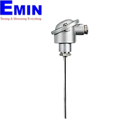 Jumo PROCESStemp Screw-in RTD temperature probe with union nut and non-replaceable measuring insert for thermowell with external thread (-50 ~ +600°C)