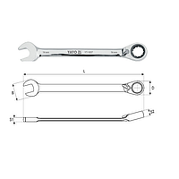 Yato YT-1672 Combination ratchet wrench 30mm