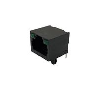 Adam Tech MTJ-88ARX1-LV Modular RJ45 MODULAR JACK, DIP, SIDE ENT