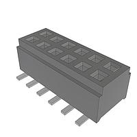 Samtec CLM-106-02-L-D-TR Sockets Low Profile Dual-Wipe Socket, 1.00mm Pitch