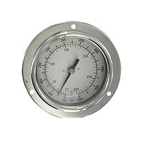 Dwyer BTPM29041 3" Panel Mount Bimetal Thermometer with Glass Lens for HVAC & More (160 °F, 1/4 in, NPT Male, 9 in)