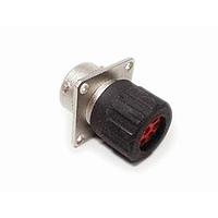 Amphenol SINE Systems RT0W0106SNHEC Connectors Receptacle, Square Flange, 6 Position, Female, Shell Size 10, Silicone Seal, and End Cap with Individual Wire Sealing
