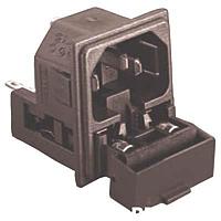 Bulgin PF0033/10/63 Inlets Snap Fit IEC Twin Fused Inlet
