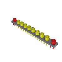 Samtec GRF1-J-P-08-E-ST-TH1-E Multi-Port Connectors 5.00 mm 50 Ohm Ganged Micro-Miniature RF Plug, Cable Assembly