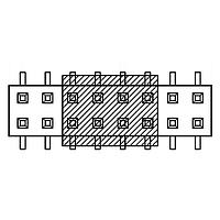 Amphenol Commercial Products G827MA10240YEU Socket PCB Socket 2.0mm Pitch,STR SMT,2x5PIN,FULL G/F,NY6T,W=4.0,4.3mm_6.15mm,T&R,CAP,HF
