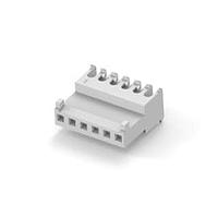 AMP Connectors - TE Connectivity 3-644563-6 Receptacle Housing FEED THRU W/TAB 6P white tin 24 AWG