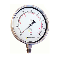 Sterling Sensors RCh16031B Stainless Steel Pressure Gauge (0-1 bar (0-15 PSI), 1/2" BSP Parallel)