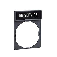 SCHNEIDER ZBY2111 Legend Legend Plate marked "EN SERVICE"