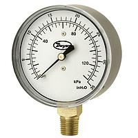 Dwyer LPG4-D8522N 2.5" Low Pressure Gauge, 160 inH2O, Beryllium-Copper Diaphragm (2.5 in, 80 inH₂O, IP54, NEMA Type 3)