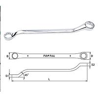 TOPTUL AAEH1012 Double Ring Wrench 45° Offset