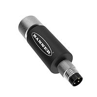 Banner Engineering S15A-M12F4M8M3 In-Line Wiring Adapter S15 A Series: In-Line Adapter; Voltage: 12-30 V dc; IP67; M12 Female 4-pin to M8 Male 3-pin