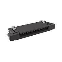 Amphenol FCI SFV15R-2STBE1HLF Board Mount 0.50mm Flex Connector, SFV-R Series, 15 Position, Top Side Contact, Side Entry Surface Mount ZIF Connector, Halogen Free, Lead Free, Gold Flash