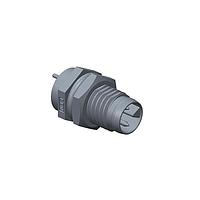 Amphenol LTW 8A-06PMMP-SF7001 Straight Guided M8 Circular Metric Connector, Metal, 1.5A, 06 pins, Male Connector, Male Contact, Hexagonal, Screw Thread, PCB 180 , Receptacle, Front Fastened, IP67 Unmated