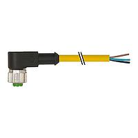 Murrelektronik 7000-12321-0130500 Connectors M12 female 90 with cable, PVC 3x0.34 ye UL/CSA 5m