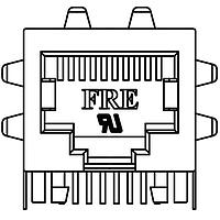 Pulse Electronics E5908-LEJ744-L Modular CONN RJ45,8P8C,1X1 20.57(S-PIN) W-O NPB