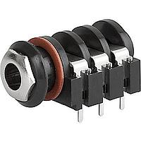 Schurter 4833.2320 Phone Connectors AUDIO SOCKET 6.3MM 3P PCB